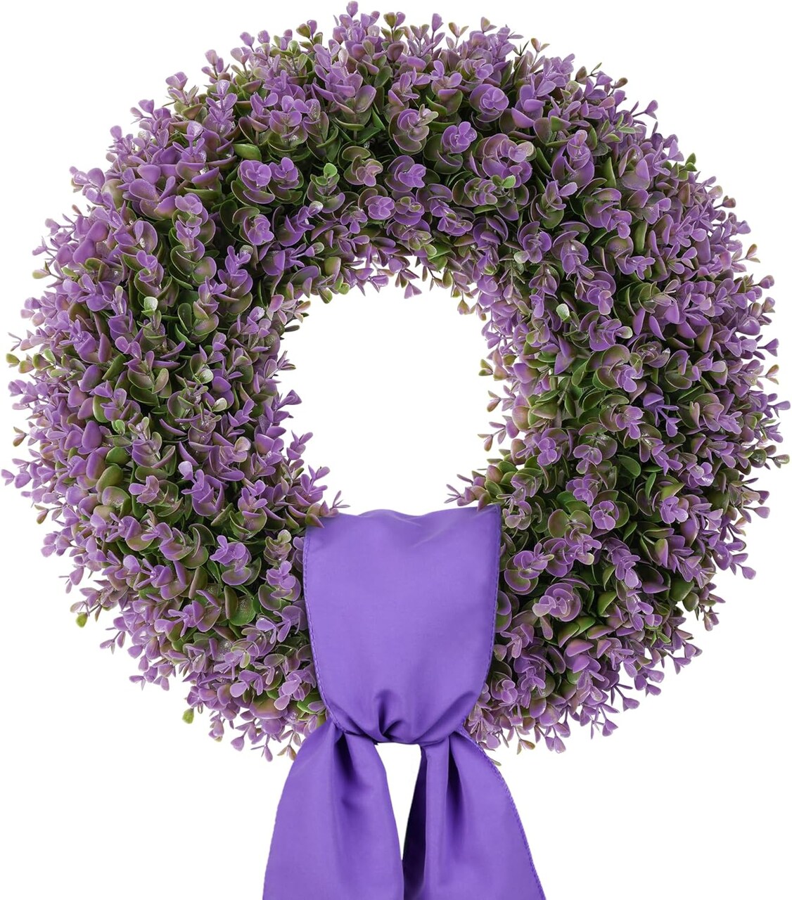 20" Artificial Boxwood Wreath with Hello Sign – Front Door Greenery for All Seasons